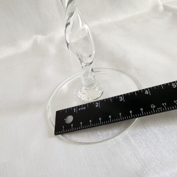 Green Twisted Stem Goblet Glass Vase 12.5"‎ Tall - Picture 5 of 7